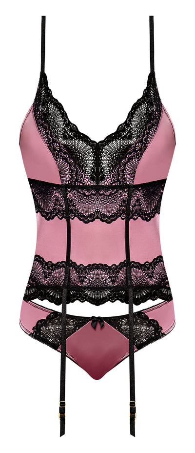 Hella Raw Sensual Desires Basque & Tanga Set Mauve S/m