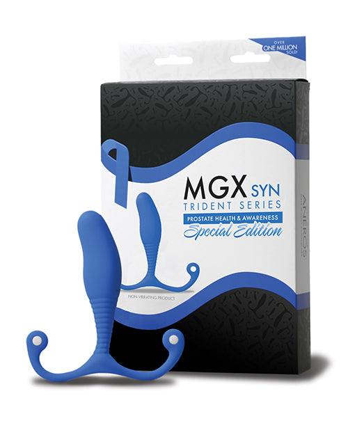 Hella Raw Aneros MGX Syn Trident Series Special Edition Prostate Stimulator - Blue