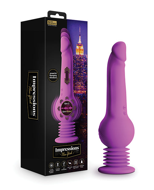 Hella Raw Blush Impressions New York Gyro Quake Dildo - Purple