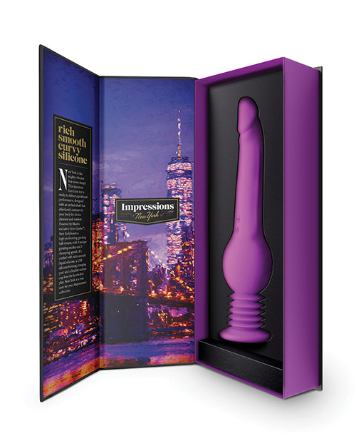 Hella Raw Blush Impressions New York Gyro Quake Dildo - Purple