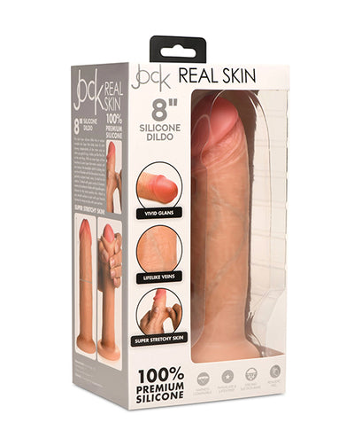 Hella Raw Curve Toys Jock Real Skin Silicone 8" Dildo