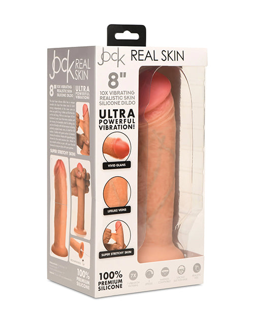 Hella Raw Curve Toys Jock Real Skin Silicone 8" Vibrating Dildo