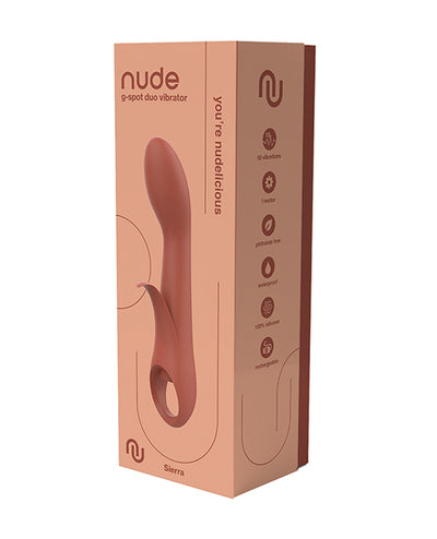 Hella Raw NUDE Sierra Rechargeable G-Spot Duo Vibrator - Peach