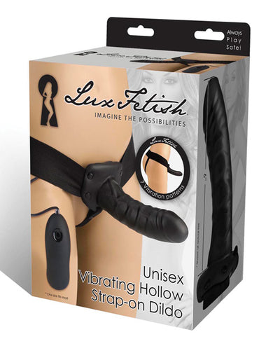 Hella Raw Lux Fetish Unisex Vibrating Hollow Strap On Dildo