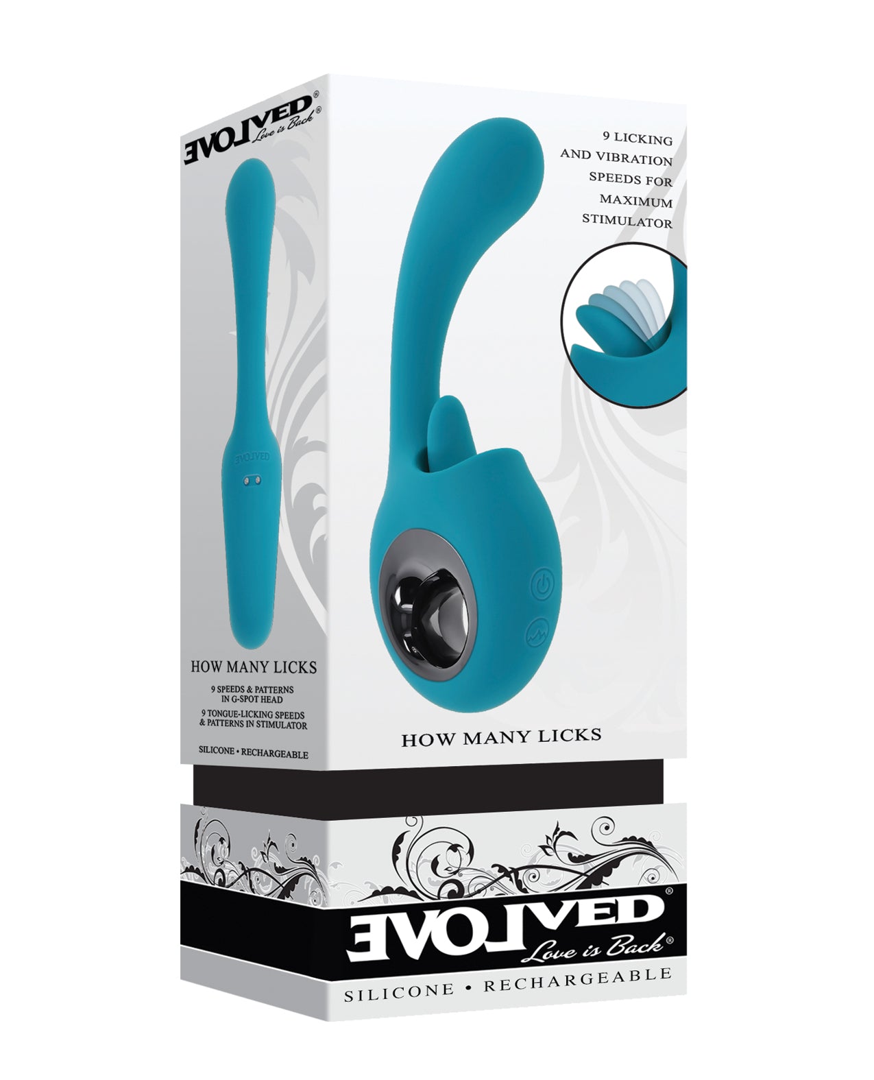 Hella Raw Evolved How Many Licks G-Spot Vibrator - Teal