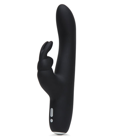 Hella Raw Fifty Shades of Grey Greedy Girl Rechargeable Slimline Rabbit Vibrator - Black