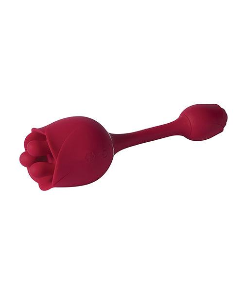 Hella Raw Roseann Double Ended Rose Toy Vibrator - Red