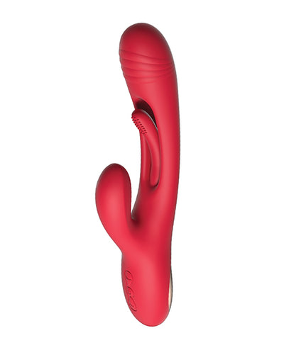 Hella Raw Bora G-Spot Tapping Rabbit Vibrator - Red