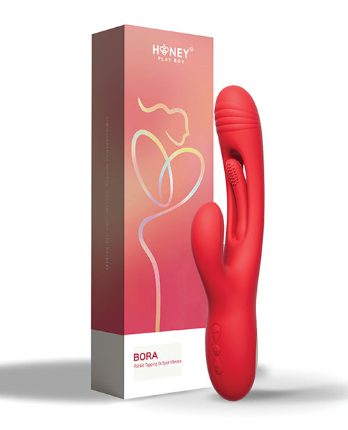 Hella Raw Bora G-Spot Tapping Rabbit Vibrator - Red