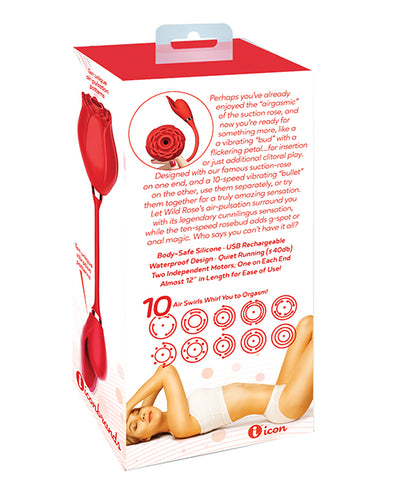 Hella Raw Wild Rose & Bullet Vibrator - Red