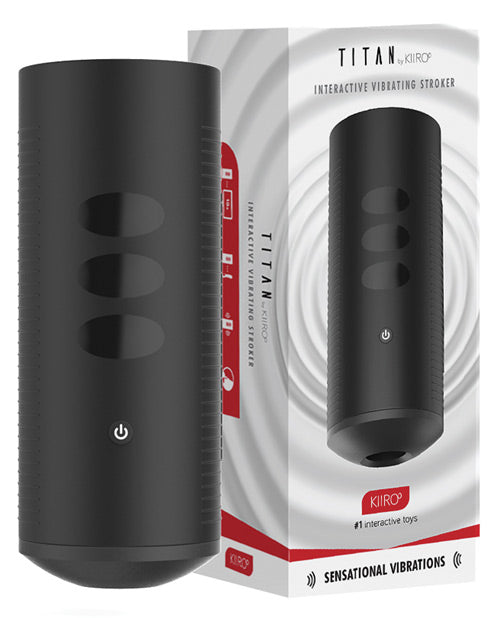 Hella Raw Kiiroo Titan Interactive Vibrating Stroker - Black