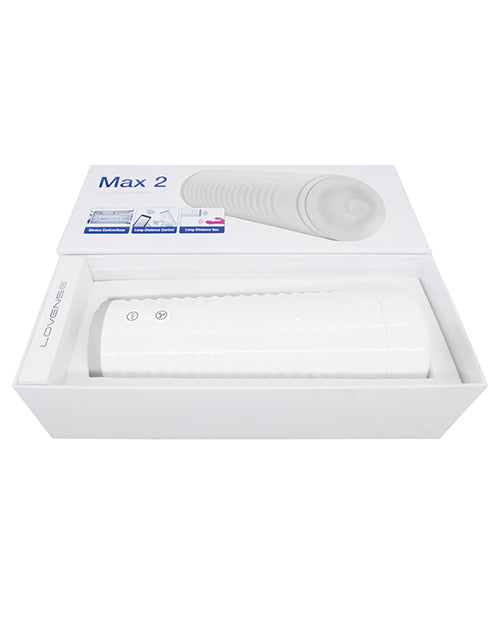 Hella Raw Lovense Max 2 Rechargeable Male Masturbator w/ White Case - Clear Sleeve