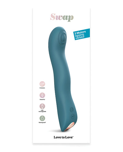 Hella Raw Love to Love Swap Tapping Vibrator - Teal Me