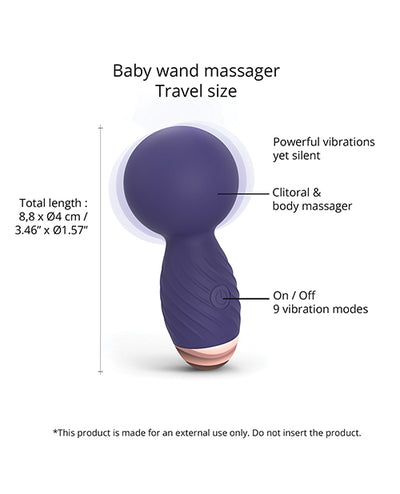 Hella Raw Love to Love Itsy Bitsy Mini Wand - Midnight Indigo