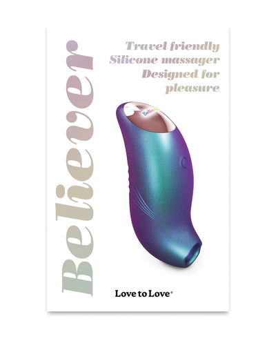 Hella Raw Love to Love Believer Mini Tongue Flicker - Iridescent Turquoise