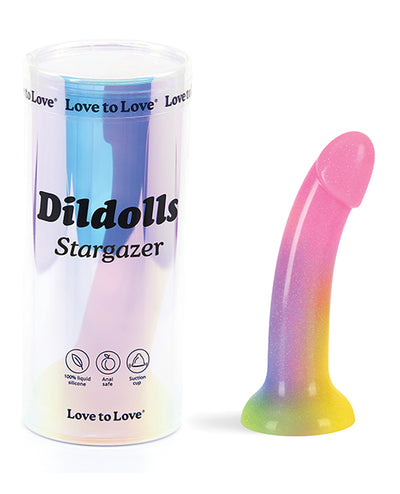 Hella Raw Love to Love Silicone Dildolls Stargazer - Gradient Rainbow w/Glitter