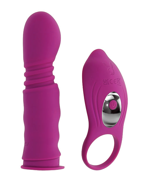 Hella Raw Playboy Pleasure Match Play Dual Vibrator - Fuchsia