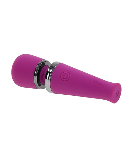 Hella Raw Playboy Pleasure Mic Drop Petite Wand Vibrator - Fuschia