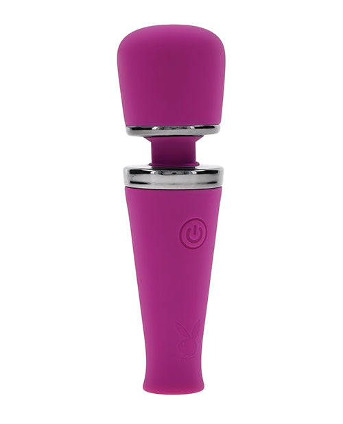 Hella Raw Playboy Pleasure Mic Drop Petite Wand Vibrator - Fuschia