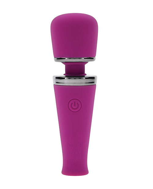 Hella Raw Playboy Pleasure Mic Drop Petite Wand Vibrator - Fuschia