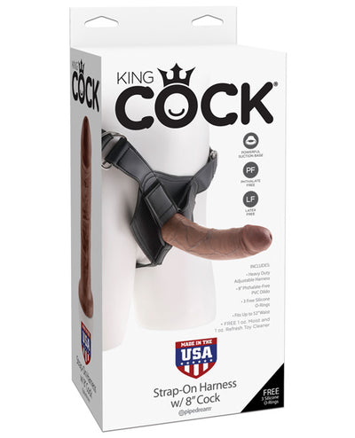 Hella Raw "King Cock Strap On Harness W/8"" Cock"