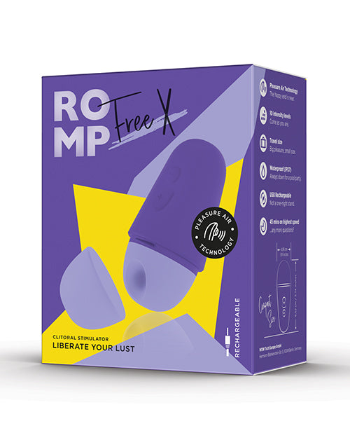 Hella Raw ROMP Free X Clitoral Vibrator - Purple