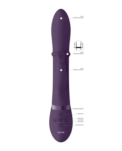 Hella Raw Shots Vive Halo Up & Down Ring G-Spot Rabbit - Purple