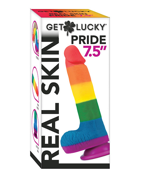 Hella Raw Get Lucky 7.5" Real Skin Series Pride- Rainbow