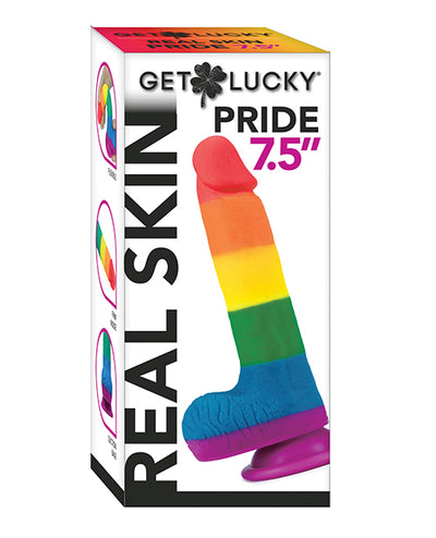 Hella Raw Get Lucky 7.5" Real Skin Series Pride- Rainbow