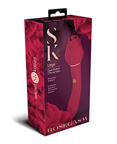 Hella Raw Secret Kisses Rosegasm Lingo Dual Ended Rose Bud w/Clitoral Flickering & Internal Massage - Red