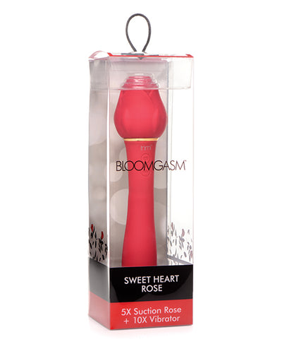 Hella Raw Inmi Bloomgasm Sweet Heart Rose 5X Suction & 10X Vibrator - Red