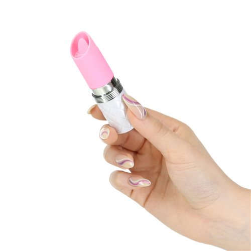 Hella Raw Talk Lusty Flickering Massager W/ Crystal Pink