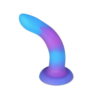 Hella Raw Rave Addiction 8in Glow In The Dark Dildo Blue/purple