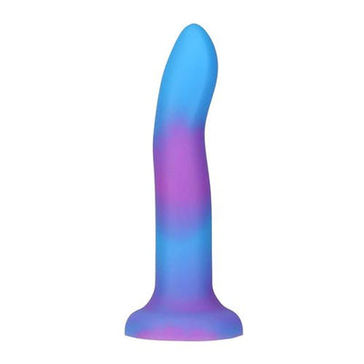 Hella Raw Rave Addiction 8in Glow In The Dark Dildo Blue/purple