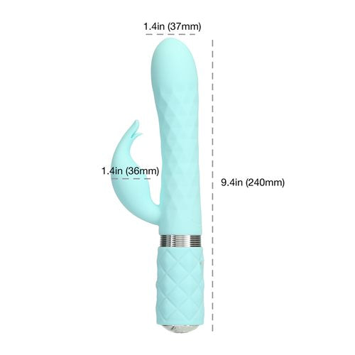 Hella Raw Pillow Talk Lively Dual Motor Massager Teal