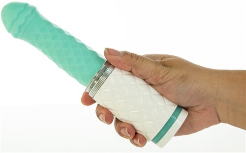 Hella Raw Pillow Talk Feisty Luxurious Thrusting & Vibrating Massager Teal