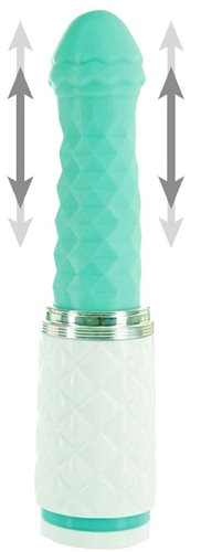 Hella Raw Pillow Talk Feisty Luxurious Thrusting & Vibrating Massager Teal