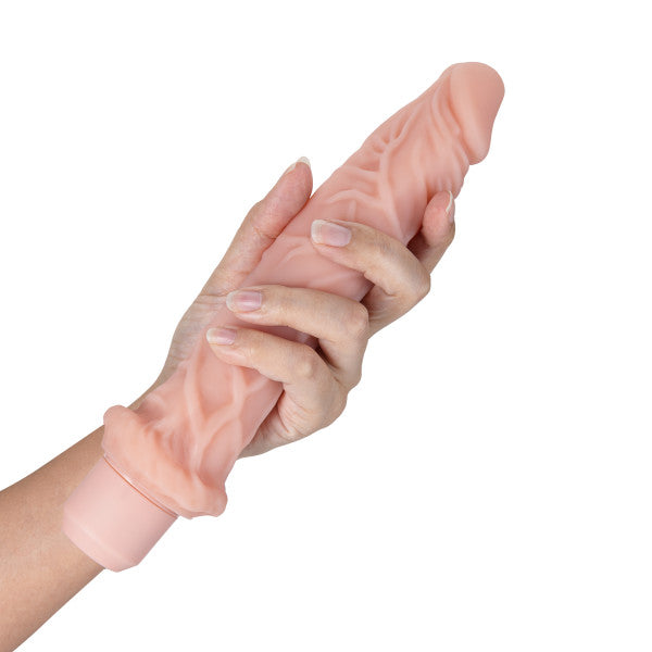 Hella Raw Dr. Skin Silicone Dr. Richard 9in Vibrating Dildo Beige