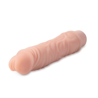 Hella Raw Dr. Skin Silicone Dr. David 8 In Vibrating Dildo Beige