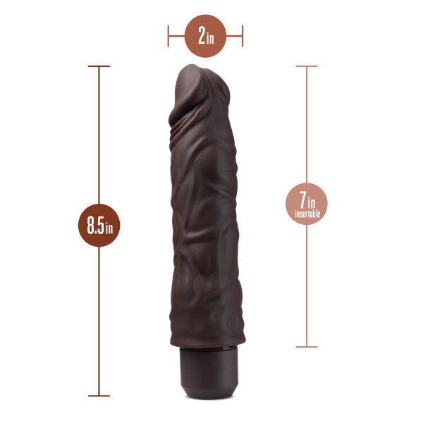 Hella Raw Dr. Skin Silicone Dr. David 8 In Vibrating Dildo Brown