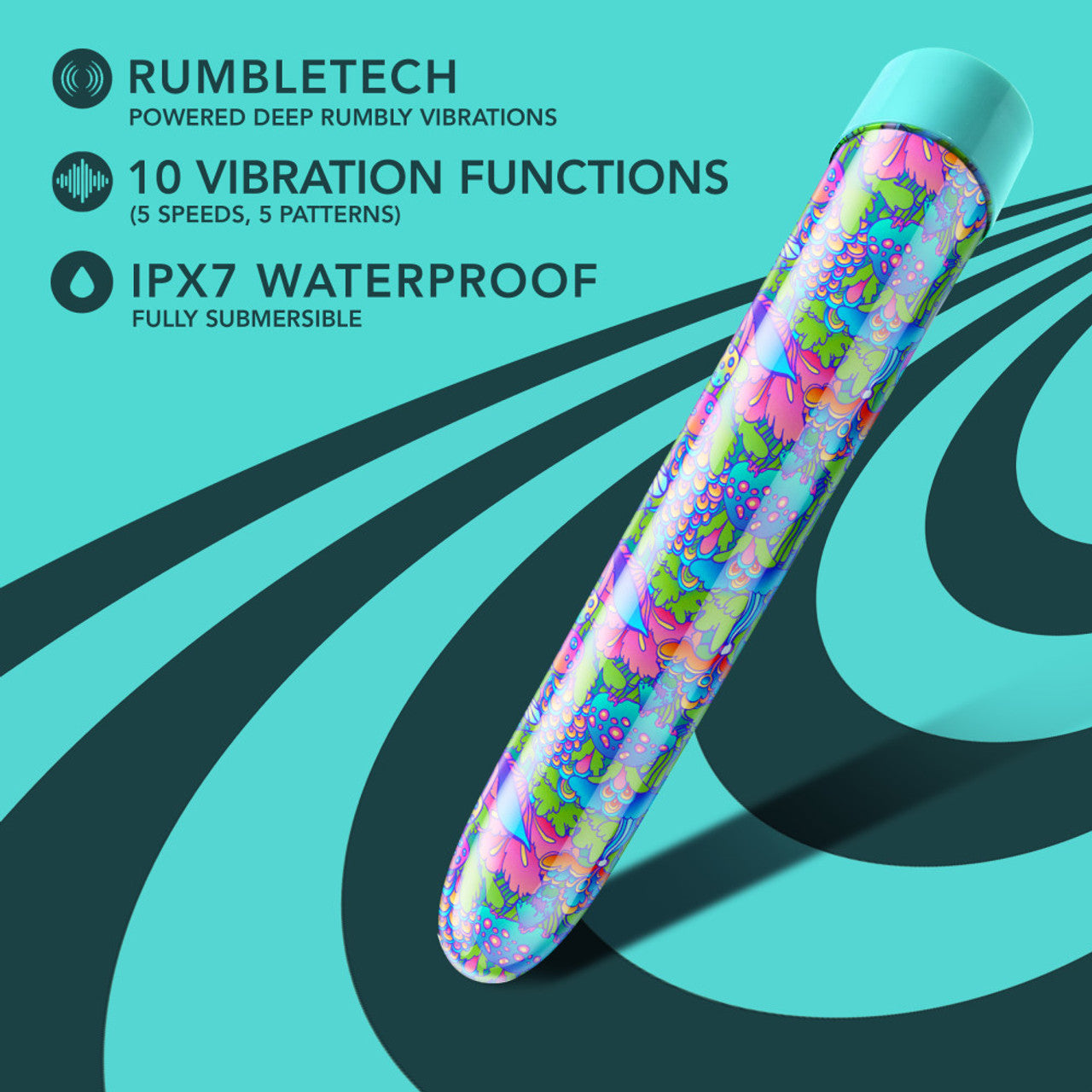 Hella Raw Limited Addiction Utopia 7 In Rechargeable Vibe Aqua