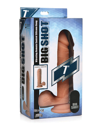 Hella Raw Big Shot 7in Vibrating Dildo W Balls & Remote