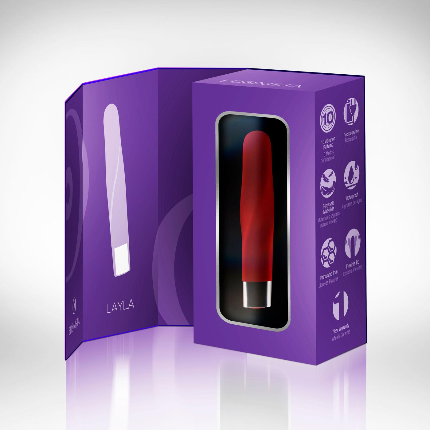 Hella Raw Edonista Layla Twist Bullet Silicone Vibe Red