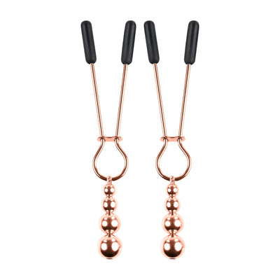 Hella Raw Selopa Beaded Nipple Clamps Rose Gold