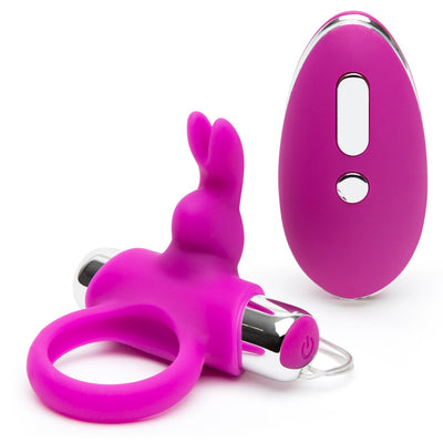 Hella Raw Happy Rabbit Remote Control Cock Ring Purple