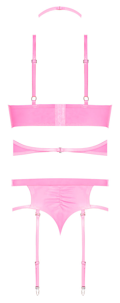 Hella Raw Club Candy Bra Harness & Panty Pink L/xl