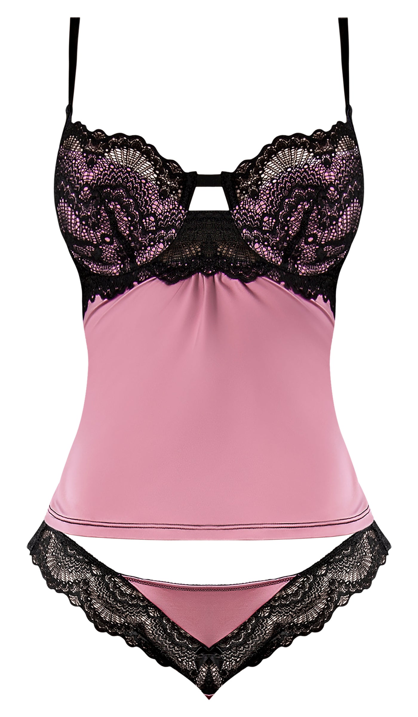 Hella Raw Sensual Desires Cami & Cheeky Panty Mauve S/m