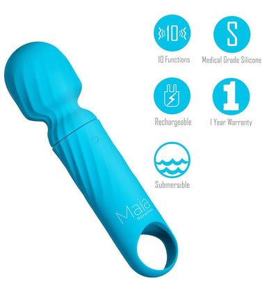 Hella Raw Dolly Blue Silicone Mini Wand Rechargeable