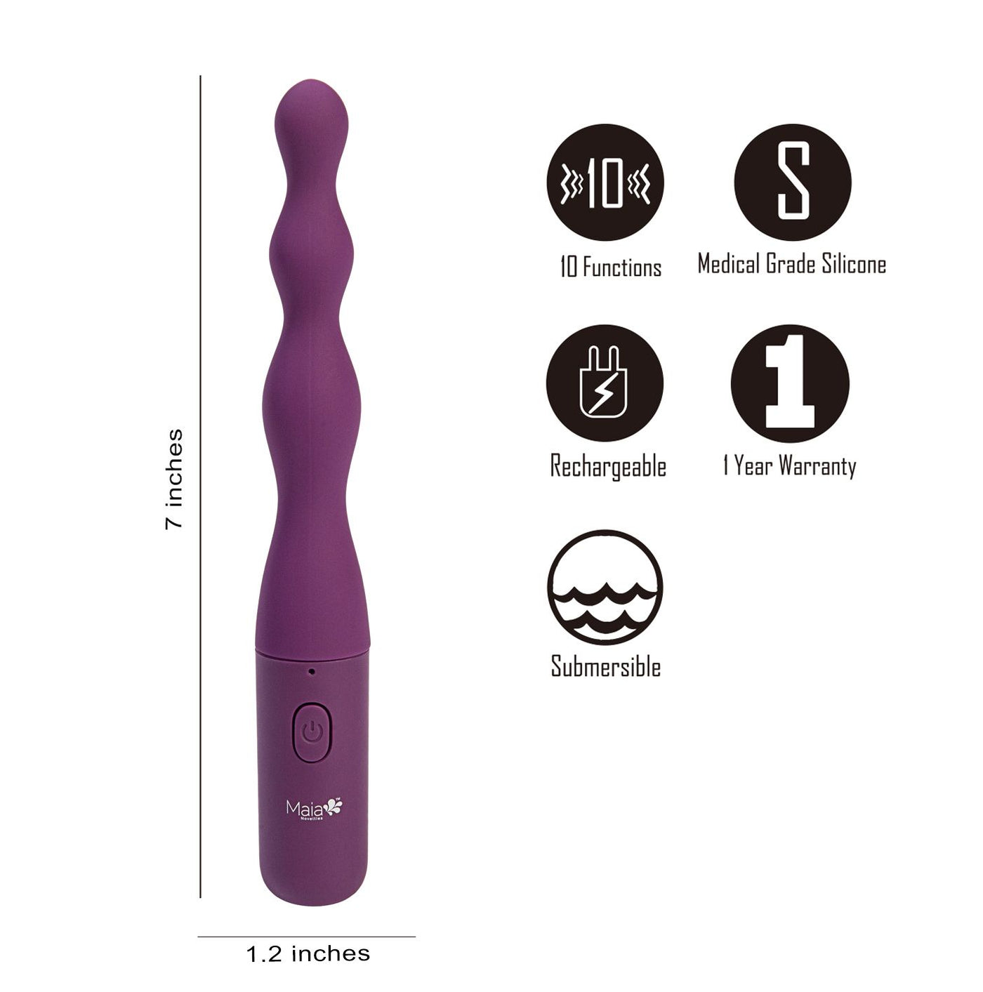 Hella Raw Dani 10 Function Silicone Bead Anal Vibe