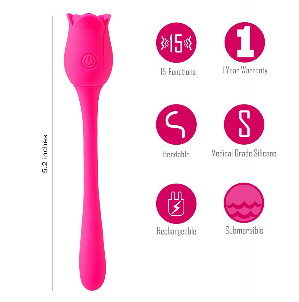 Hella Raw Meadow 15 Function Silicone Wrap Around Vibrator Silicone